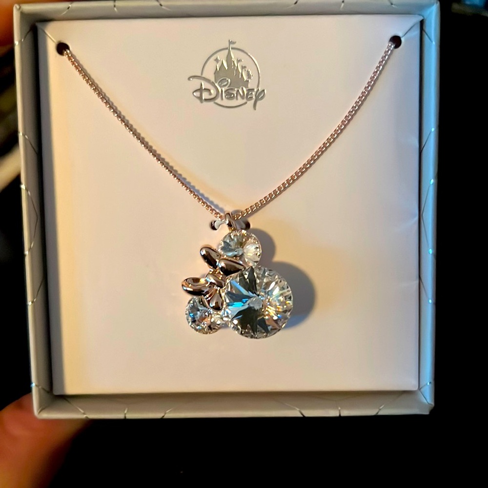 Brand new Minnie mouse crystal necklace